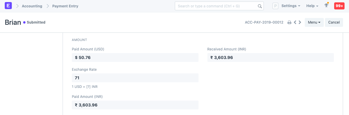 Sales Invoice Outstanding