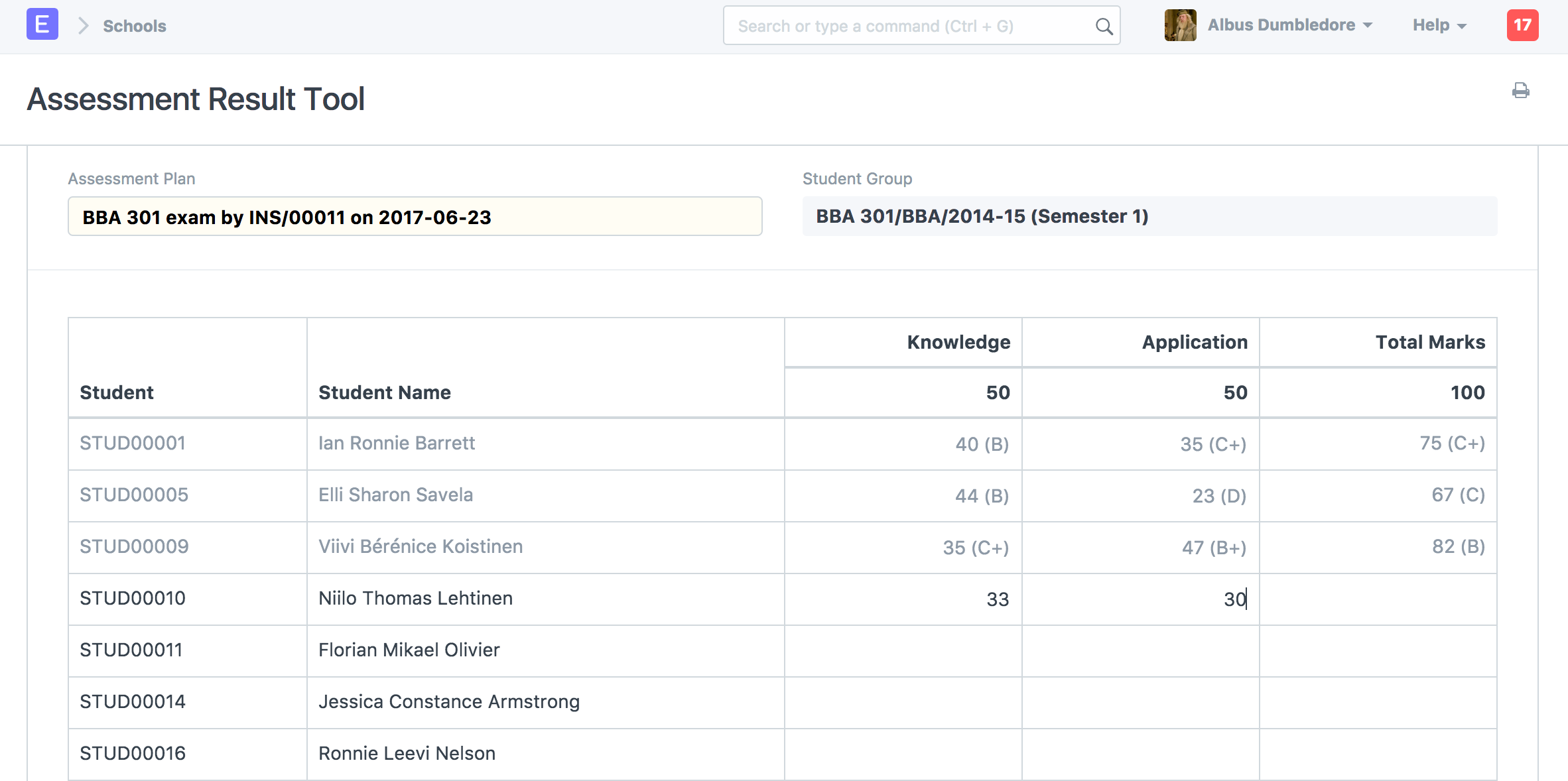 Assessment Result Tool