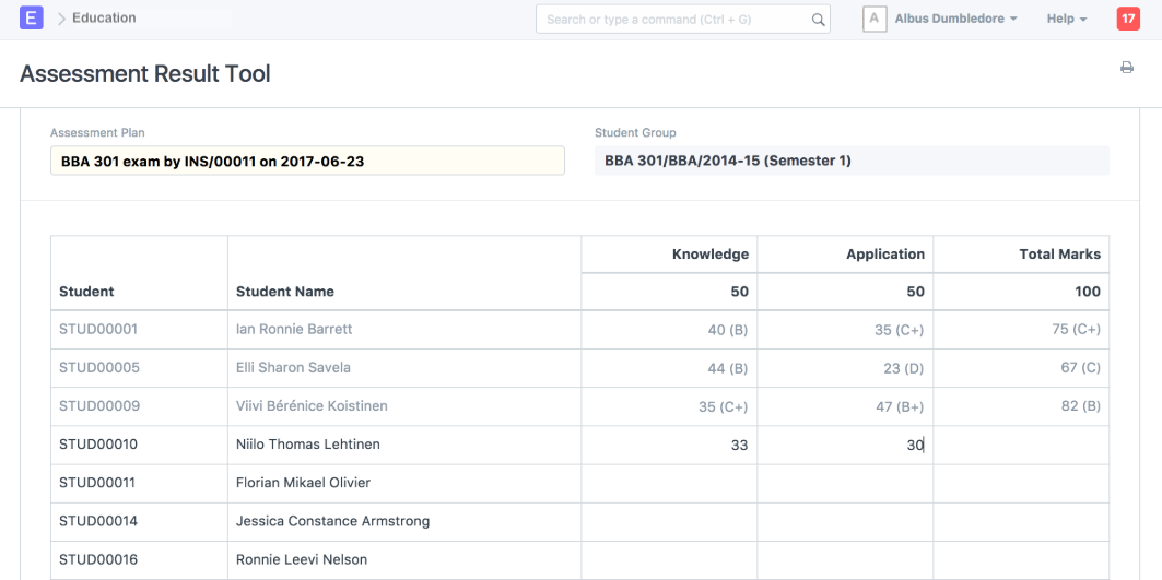 Assessment Result Tool