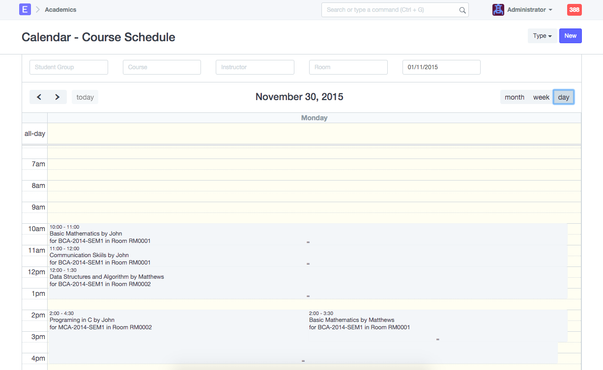 Course Schedule