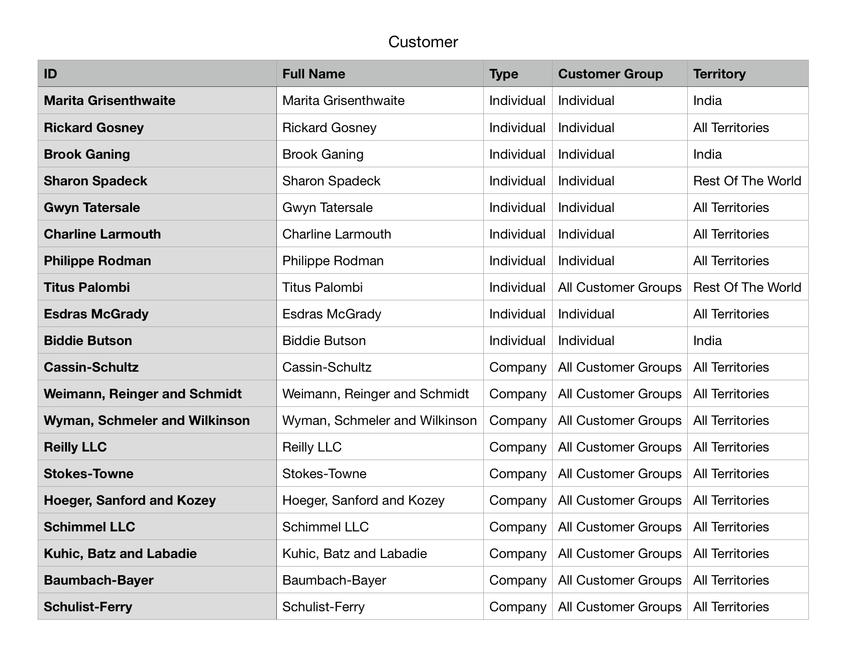 Customer Template for Update